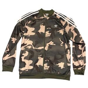 Adidas Boys Camouflage Magic Beige Tracksuit Jacket Size X-Large